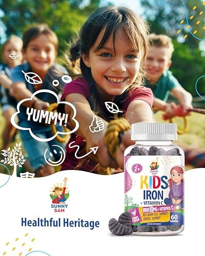 Sixty gummies bottle of gentle stomach iron supplements lifestyle view