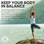Natural Balance Happy Camper kava kava and passion flower supplement bottle side view showing supplement facts