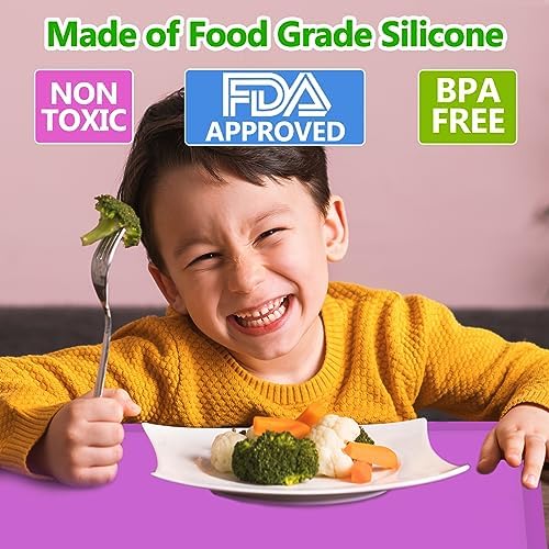 Mudocp baby feeding mats on dining table non slip texture