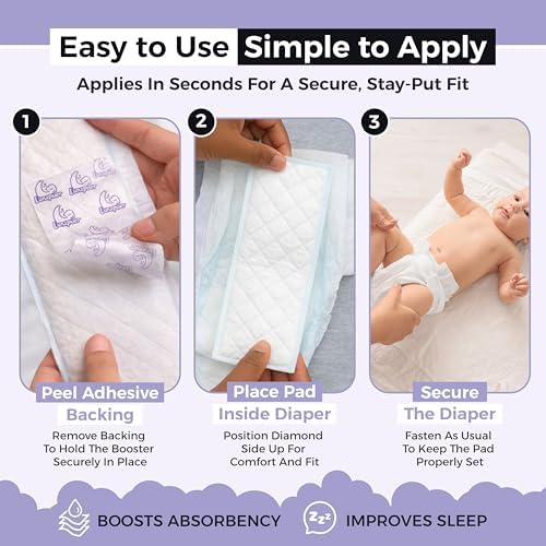 Lunapuer booster pads for sizes 4 to 6 diapers
