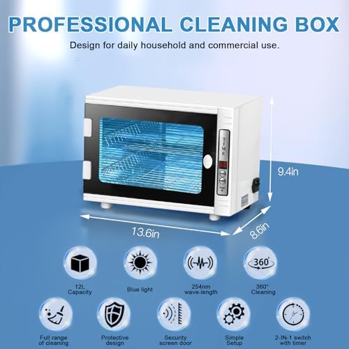 Bluetop nail cleaning cabinet with digital timer display