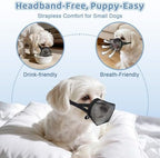 LuckyPaw puppy muzzle showing secure quick-release buckle