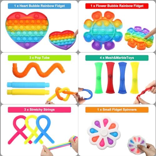 Close up of Spolux fidget pack sensory tools for stress relief