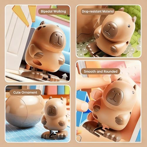 Keyrose interactive penguin and duck wind up toys waddling forward on a flat floor