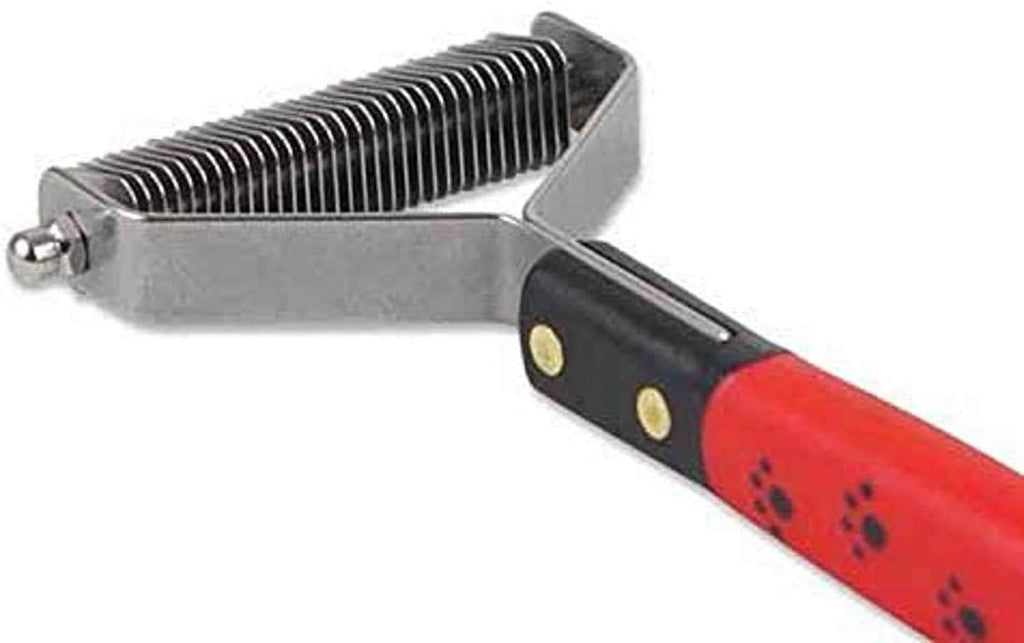 RYAN'S PET SUPPLIES Paw Brothers 20 Blade Medium Double WideDematting Undercoat Rake for Dogs and Cats, Professional Grade, Dog Shedding Brush, Stainless Steel Blades, Rounded Gentle Teeth - Image 11