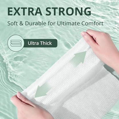 AllSett Health disposable washcloths with aloe vera and vitamin E texture close up