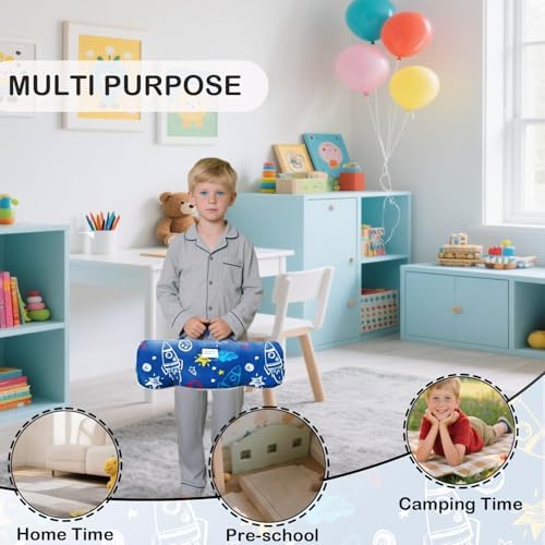 Haleeone preschool cot mattress showing the removable pillow being detached from the sleeve.
