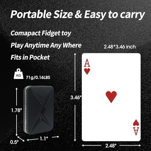 Trackless adult fidget slider showing all direction sliding capabilities.
