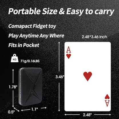 Trackless adult fidget slider showing all direction sliding capabilities.
