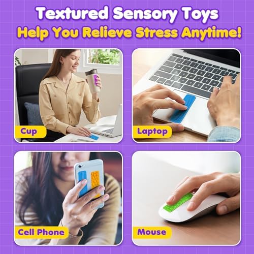 Portable sensory fidget strips for anxiety relief