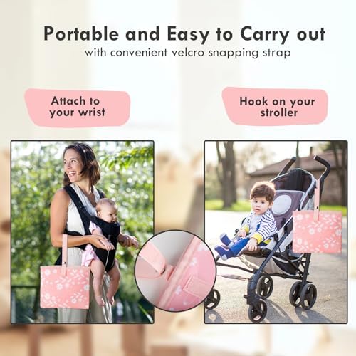 Phoebus Baby travel changing mat folded showing compact size
