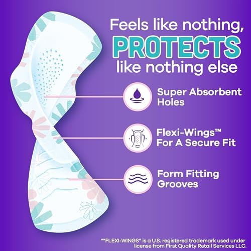 Always Radiant FlexFoam technology demonstration showing thin absorbent pad