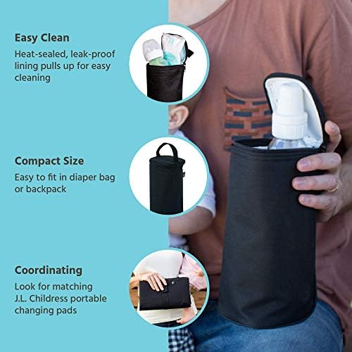 J.L. Childress bottle cooler bag showing insulated interior
