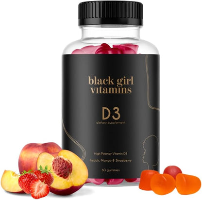 Black Girl Vitamins D3 Gummies bottle front view