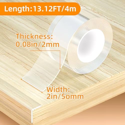 Chenya clear wall corner protector strip in a living room