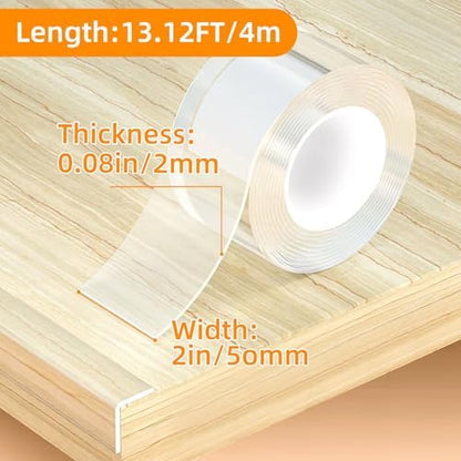 Chenya clear wall corner protector strip in a living room