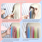 Hand holding pink washable hair dye comb