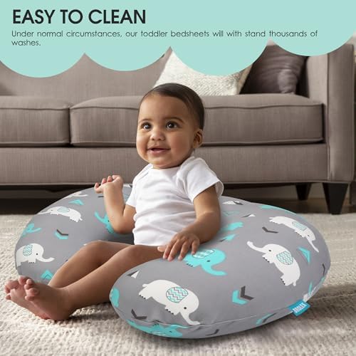 Machine washable nursing pillow slipcovers for infants