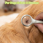 Kittmip tick removal kit layout with all 8 tools displayed.