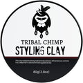 Tribal Chimp Hair Styling Clay front view of 80g tub with monkey logo for matte hold