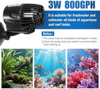 DaToo ultra quiet aquarium wavemaker creating natural currents in freshwater setup