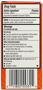 Rite Aid allergy eye drops bottle close up showing original prescription strength label