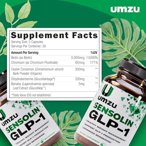 Authentic USA imported UMZU Sensolin bottle showcasing metabolic pathways protection details.