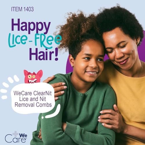 Red plastic handle lice and nit comb for easy grip