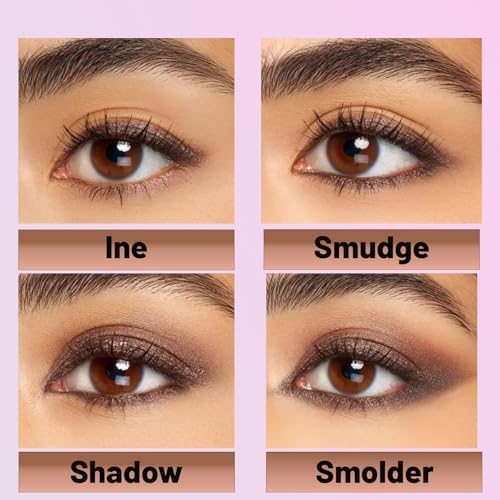 Hypnotic and Smolder shade swatches on skin