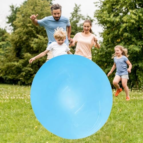 Two pack of giant inflatable bubble balls deflated and ready for outdoor party setup.