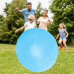 Two pack of giant inflatable bubble balls deflated and ready for outdoor party setup.