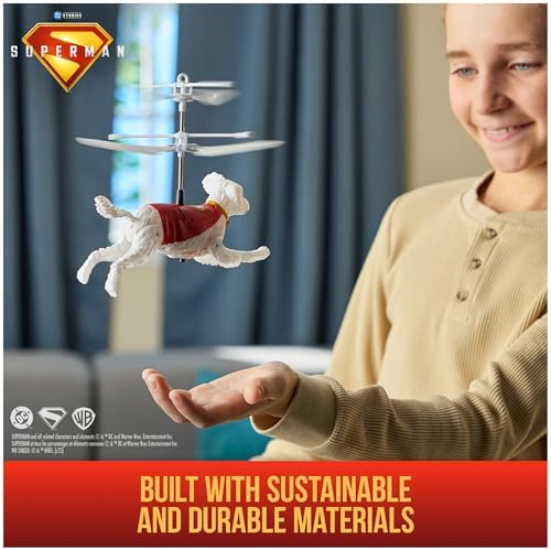 Detail view of Superman logo on Flying Krypto collar