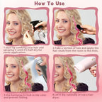 Demonstration of hair chalk application on hair strand