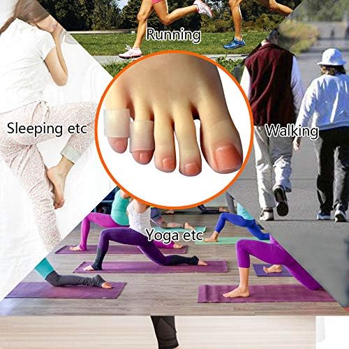 Person wearing Hoogoo toe protectors inside a sneaker for friction relief