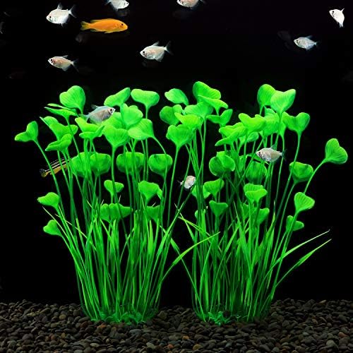Non toxic tall plastic aquatic vegetation safe for freshwater and saltwater fish