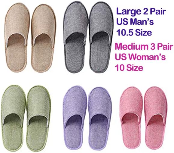 Uilb disposable slippers open toe design for home use