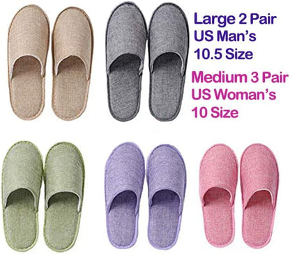 Uilb disposable slippers open toe design for home use