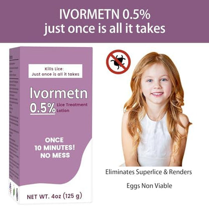 Ivermectin 0.5% lice treatment lotion 4 ounce packaging