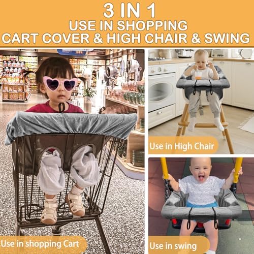 Machine washable material texture of baby shopping cart seat liner