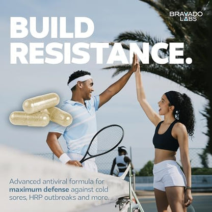 Bravado Labs L-Lysine bottle showing supplement facts