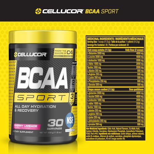 Cellucor BCAA Sport powder nutritional facts label