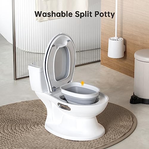 GarveeLife toddler toilet chair with the removable inner collection pot lifted out