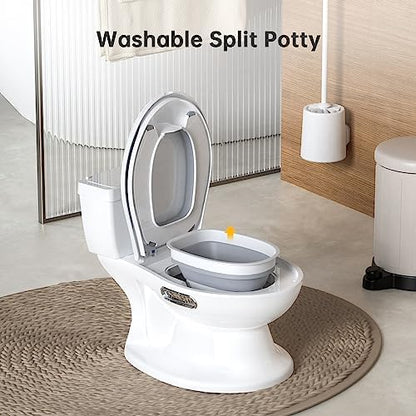 GarveeLife toddler toilet chair with the removable inner collection pot lifted out