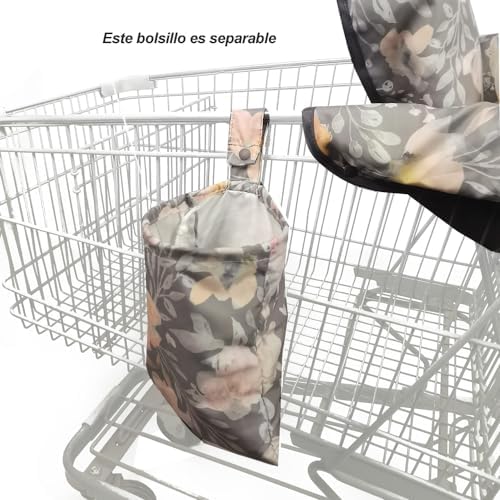 ICOPUCA floral print padded grocery cart seat cover for infant safety