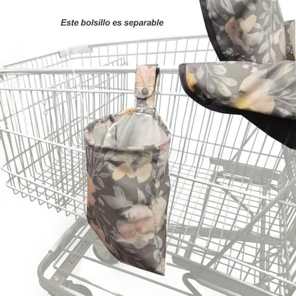 ICOPUCA floral print padded grocery cart seat cover for infant safety
