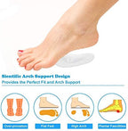 Six piece set of UrChoice clear gel arch inserts for flat feet.