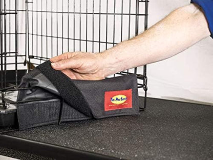 Close up view of the water resistant and hair repellent nylon material of The Paw Saver.
