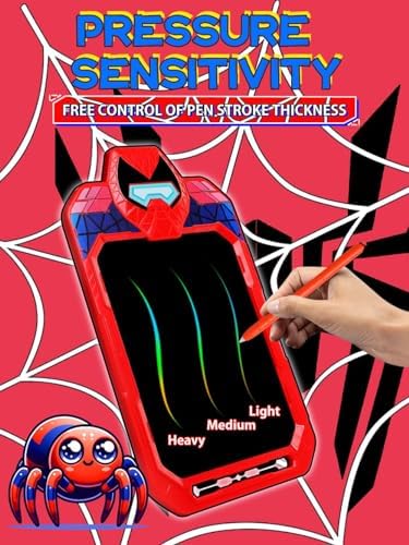 Child using Fullware Spider hero doodle board during travel