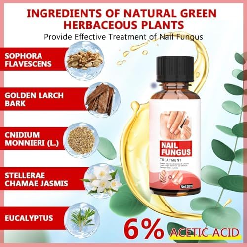 Natural plant extract nail fungus solution being applied to a discolored toenail.
