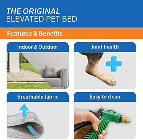 Coolaroo Original Elevated Dog Bed - Breathable Off-The-Ground Pet Bed with Cooling Fabric, Joint Relief & Moisture-Resistant Fabric, 100% Recyclable, Easy Clean, Nutmeg, Large - Image 4